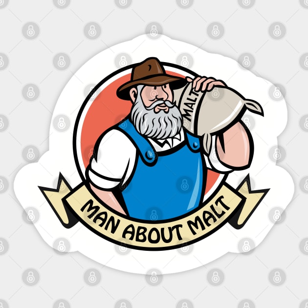 Man About Malt Logo Sticker by PerzellBrewing